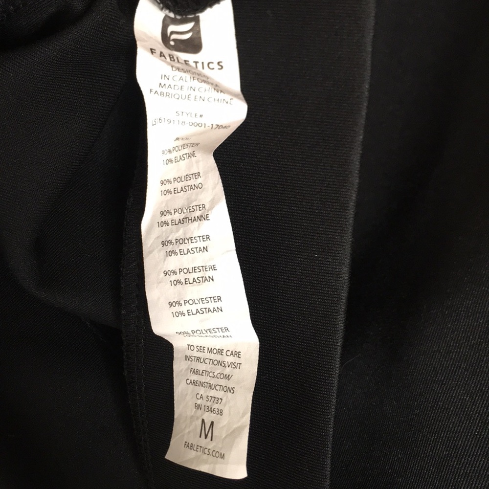 Fabletics Black Workout Pull Over - image 5